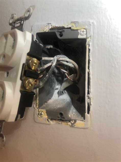 electrical outlet box broken|electrical box screw hole broken.